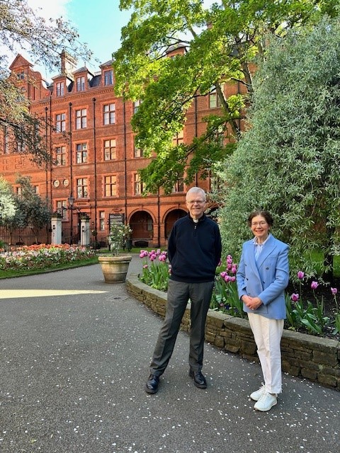 London Jesuit Centre, Mount St, with Fr Holman and Elaine Marshall